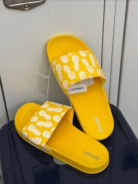 Old Navy Yellow Pineapple Slides